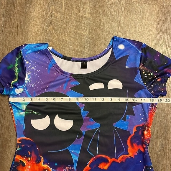 Rick and Morty Universe Planet Bodycon Mini Graphic Dress size L - Picture 13 of 15